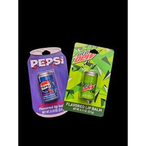 Mountain dew and cherry Pepsi 2 pack lip balm